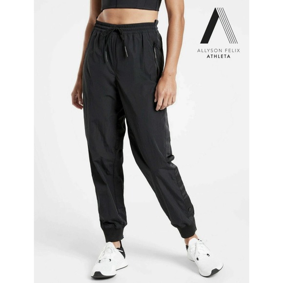 Athleta Allyson Felix Legend Track Pant Jogger Black Women's Size S Athletic - Picture 9 of 12
